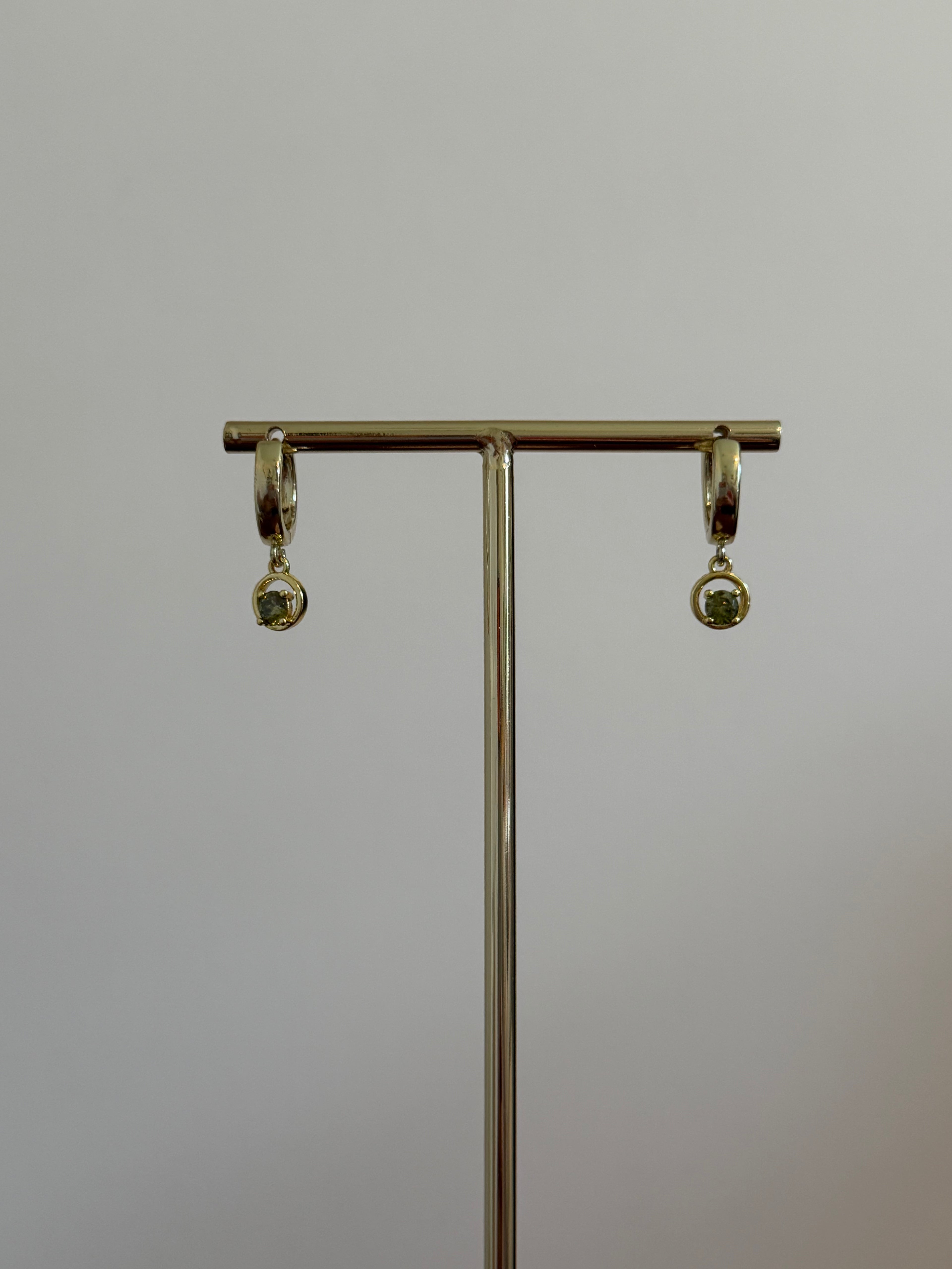 Peridot hoops